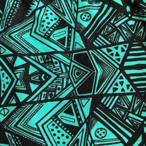 LULAROE TC leggings. Green, black NWOT